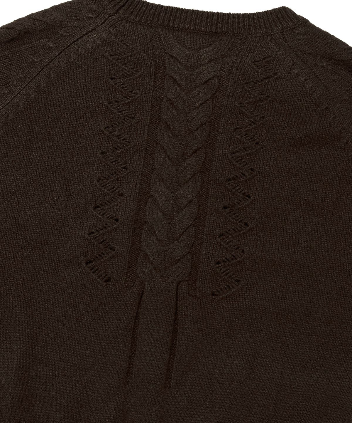 스웨이드(SUADE) DAMAGED CABLE KNIT [BROWN]