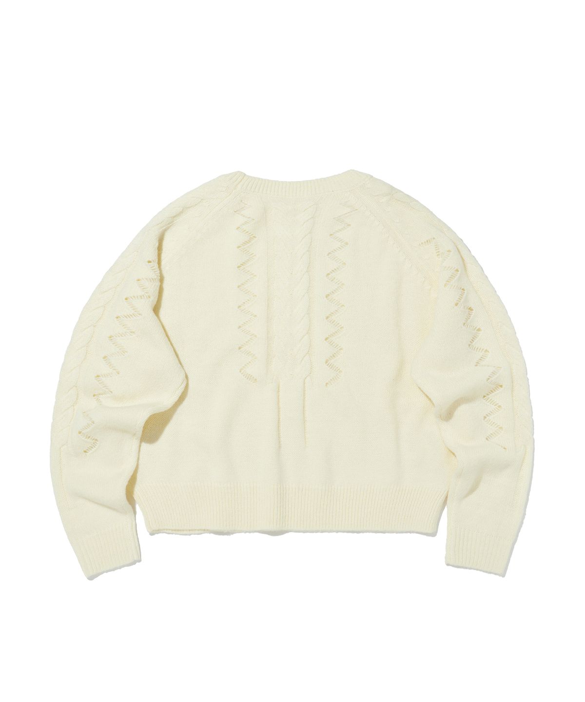 스웨이드(SUADE) DAMAGED CABLE KNIT [IVORY]