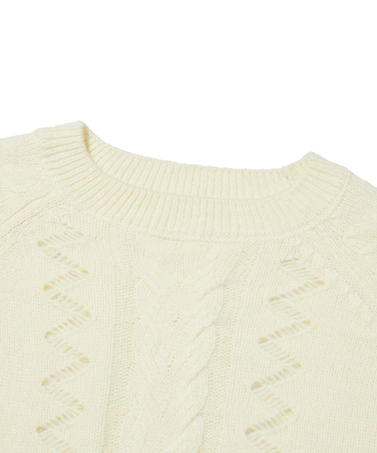 스웨이드(SUADE) DAMAGED CABLE KNIT [IVORY]