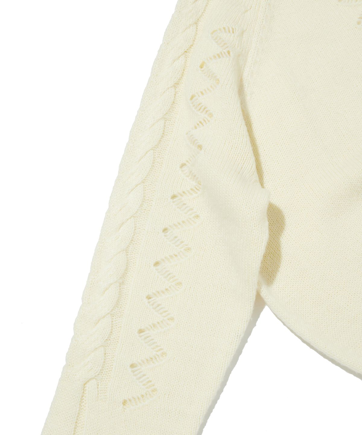 스웨이드(SUADE) DAMAGED CABLE KNIT [IVORY]