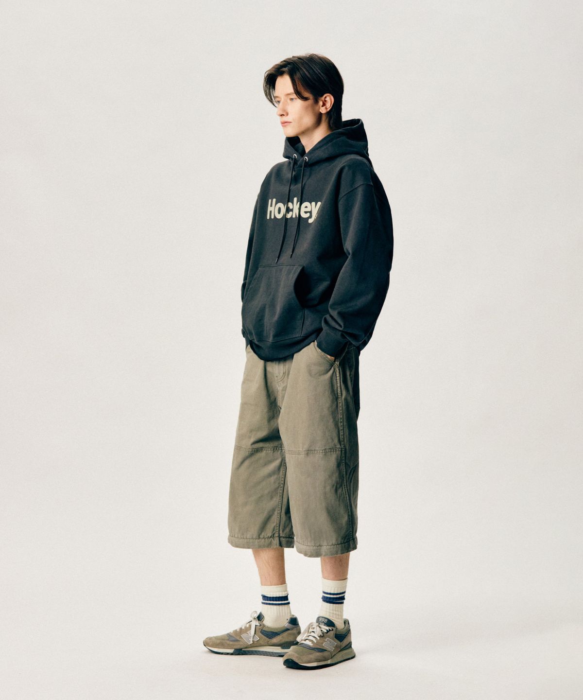 에스피오나지(ESPIONAGE) Detachable Double Knee Pants Grey