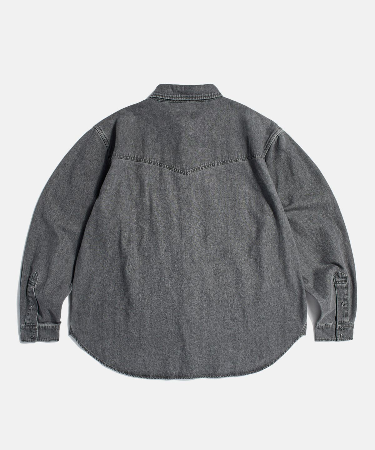 에스피오나지(ESPIONAGE) Denim Western Shirt Washed Grey