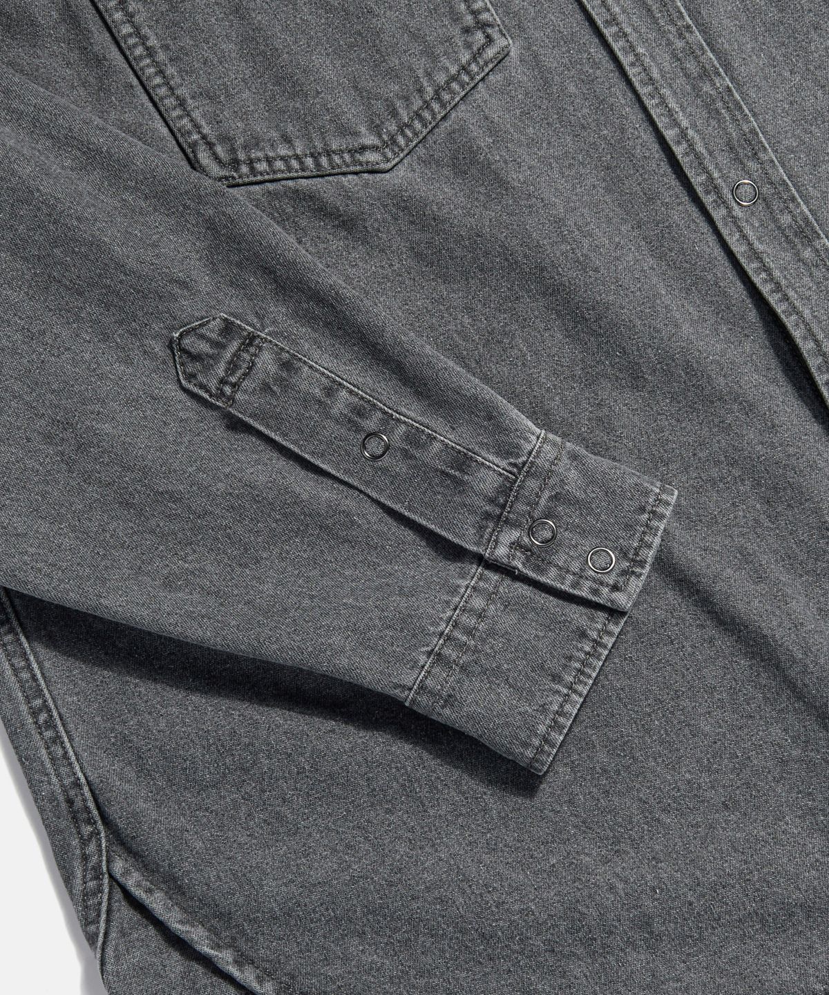 에스피오나지(ESPIONAGE) Denim Western Shirt Washed Grey