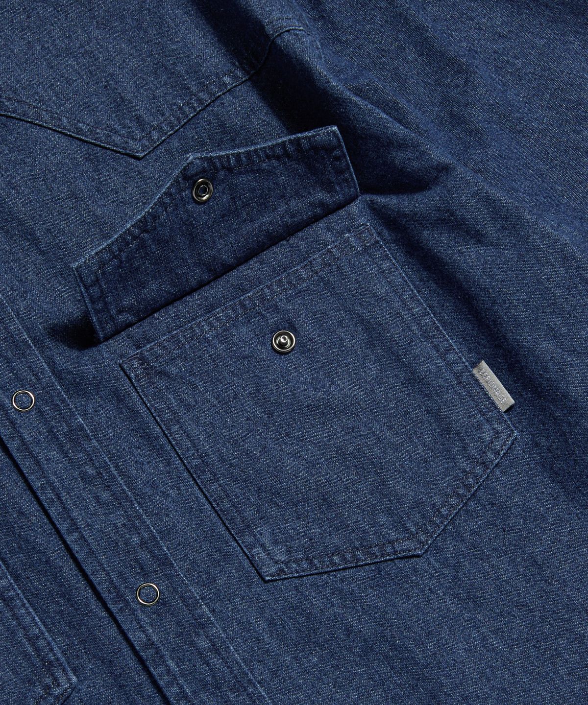 에스피오나지(ESPIONAGE) Denim Western Shirt Mid Indigo