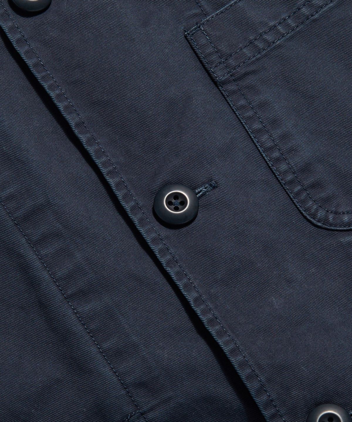 에스피오나지(ESPIONAGE) French Wide Work Jacket (Moleskin) Washed Navy