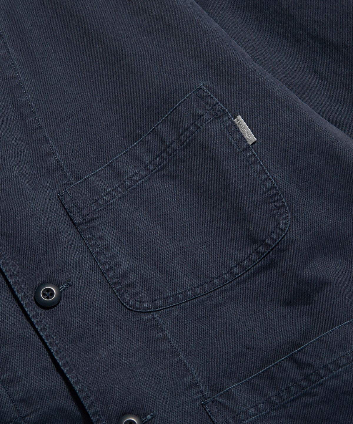 에스피오나지(ESPIONAGE) French Wide Work Jacket (Moleskin) Washed Navy