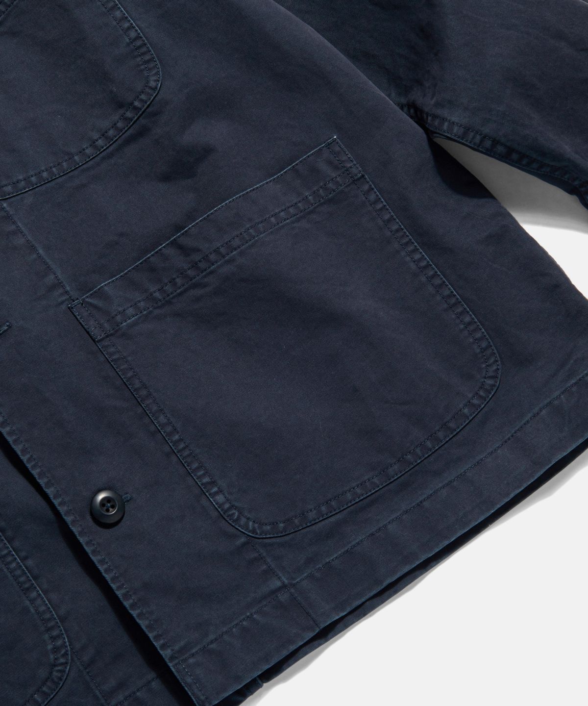에스피오나지(ESPIONAGE) French Wide Work Jacket (Moleskin) Washed Navy