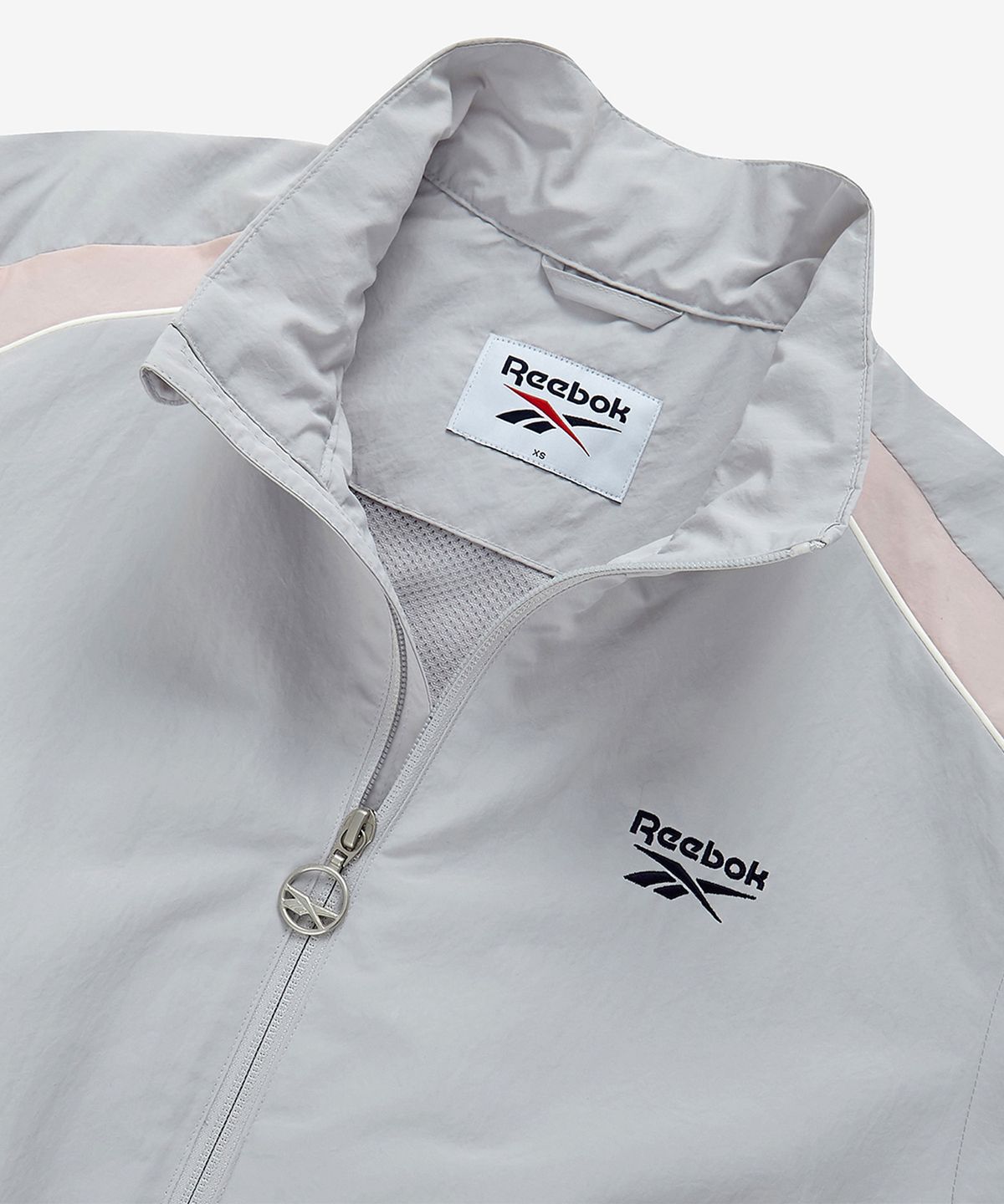 리복(REEBOK) 레전드 웜업 크롭 윈드 브레이커 (W)  - 그레이