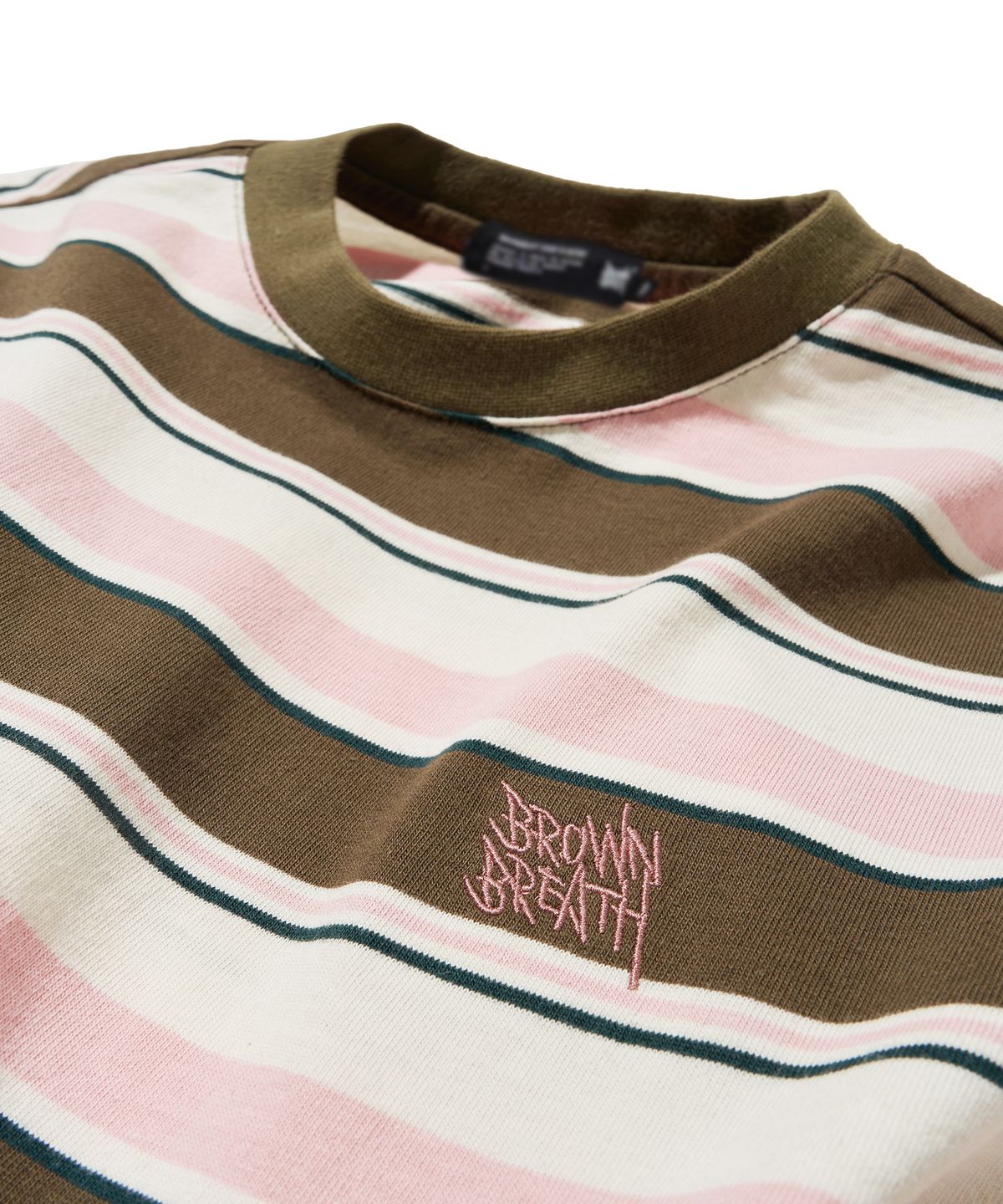 브라운브레스 키즈(BROWNBREATH KIDS) KIDS TAG STRIPE LONGSLEEVE - BROWN