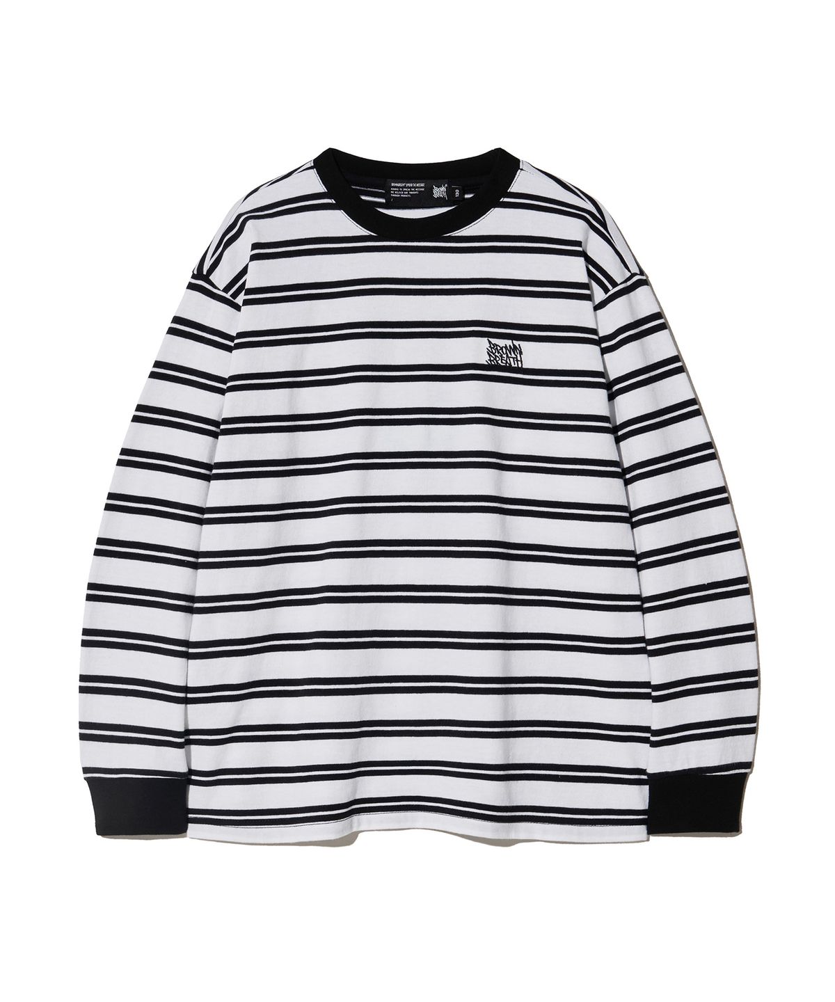 브라운브레스 키즈(BROWNBREATH KIDS) KIDS TAG STRIPE LONGSLEEVE - BLACK