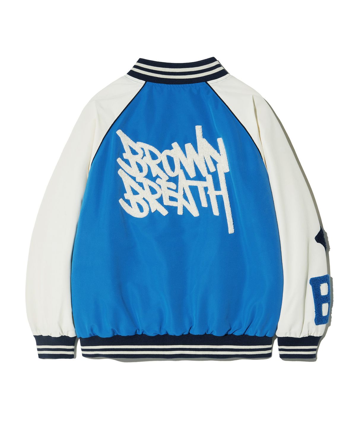 브라운브레스 키즈(BROWNBREATH KIDS) KIDS EMBLEM BASEBALL JACKET - BLUE
