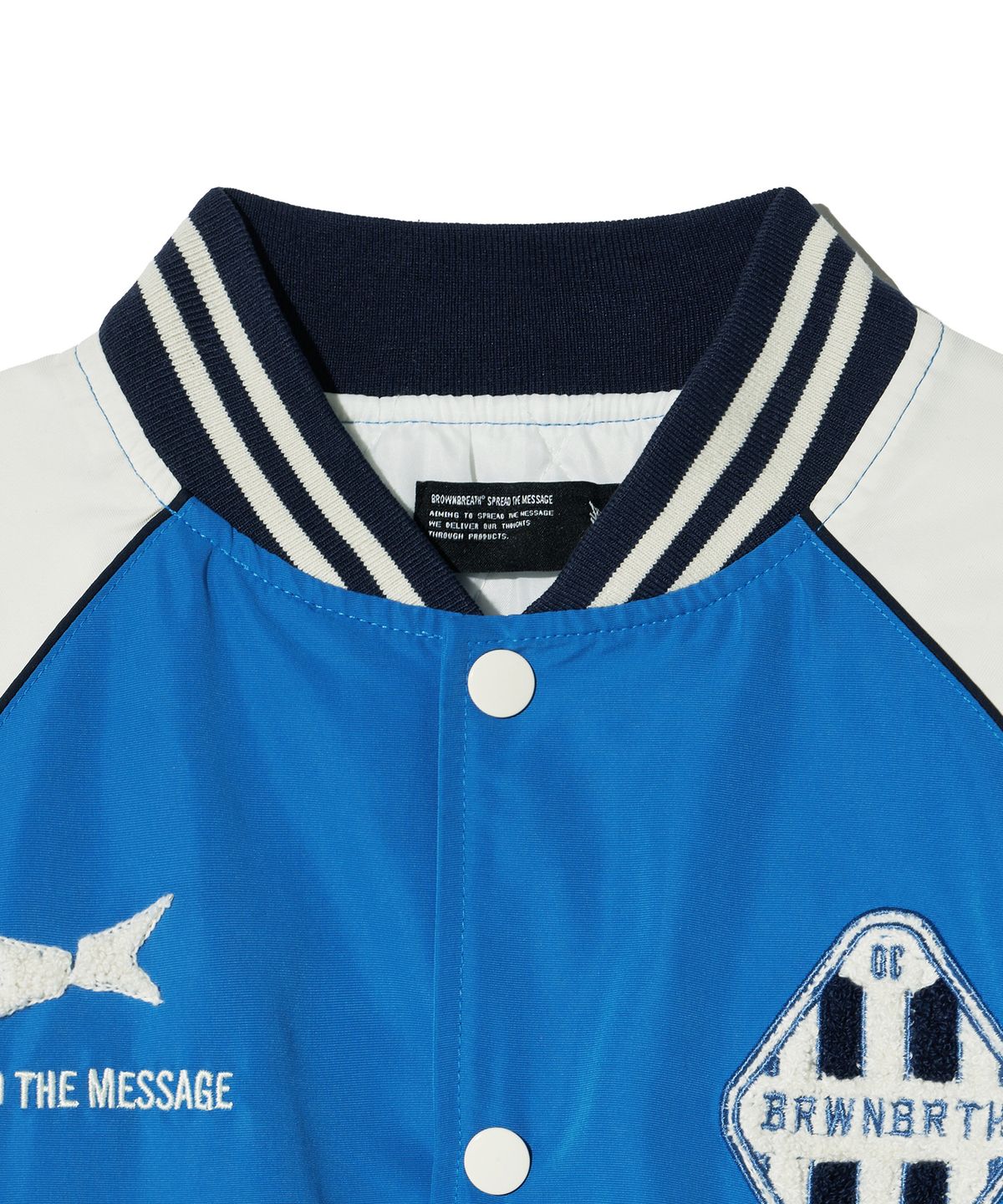 브라운브레스 키즈(BROWNBREATH KIDS) KIDS EMBLEM BASEBALL JACKET - BLUE