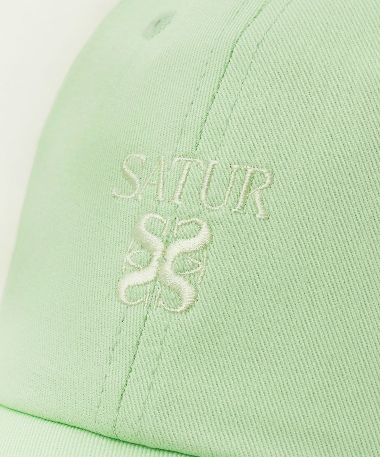 MUSINSA | SATUR Classic Logo Ball Cap Neon Green