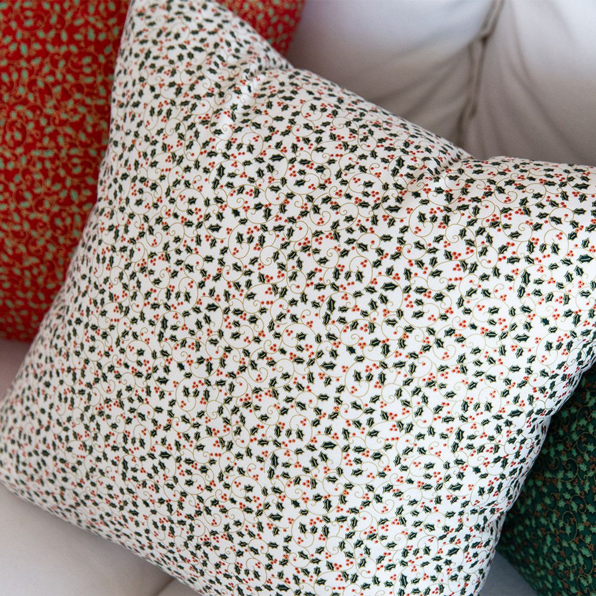 쿠션이야기(CUSHIONSTORY) 골든 베리 쿠션 커버 화이트