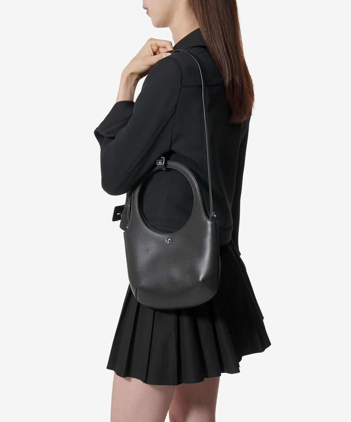 Courreges★ホーリー レザー トートバッグ 224GSA102CR00659999 MUSINSA | COURREGES Holly Leather Tote Bag - Black