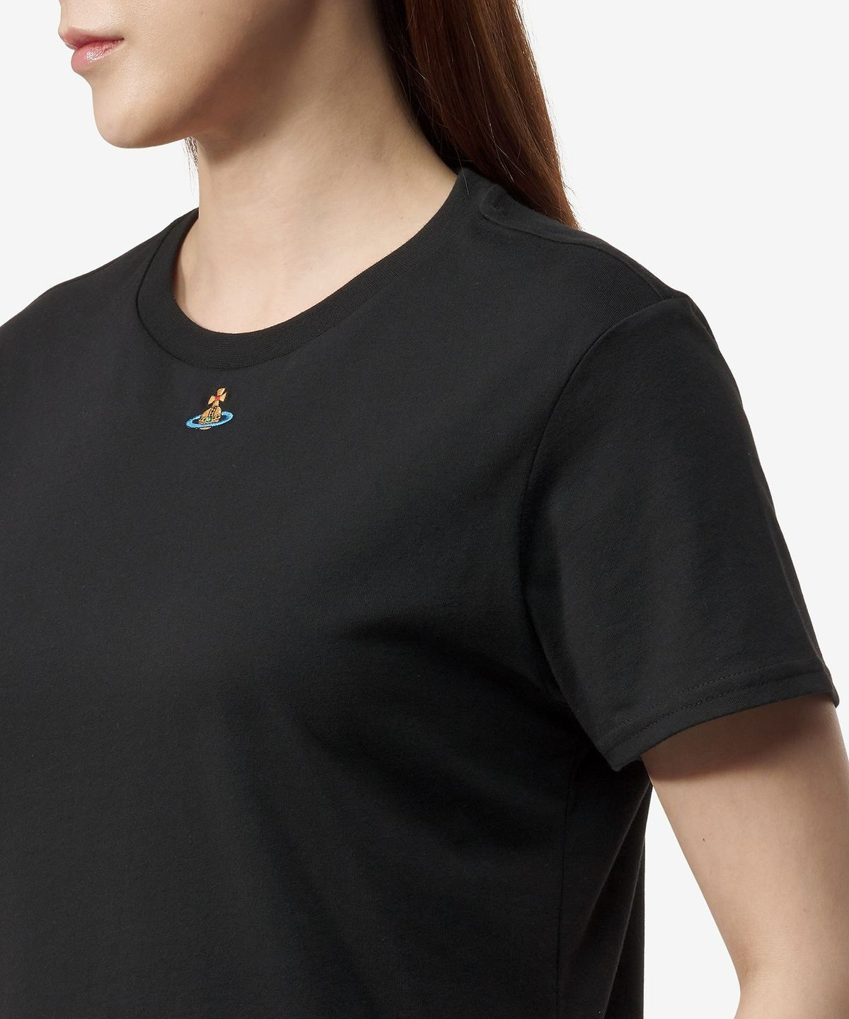 비비안 웨스트우드(VIVIENNE WESTWOOD) ORB 페루 반소매 티셔츠 - 블랙 / 3G010017J001MN401