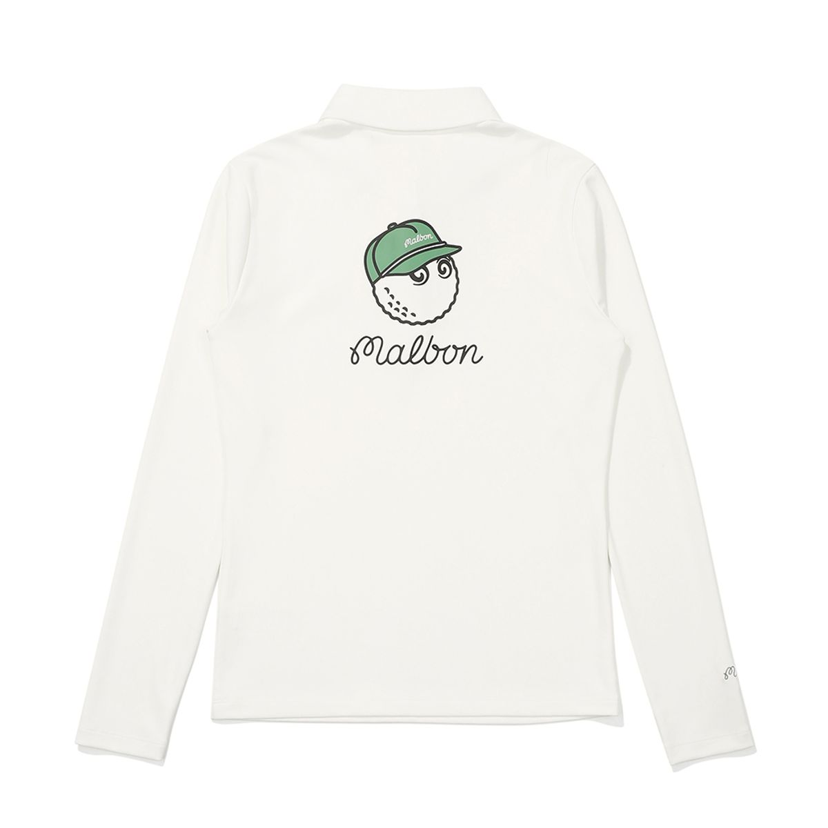 말본 골프(MALBON GOLF) 카라 포인트 긴팔 티셔츠 OFF WHITE (WOMAN)
