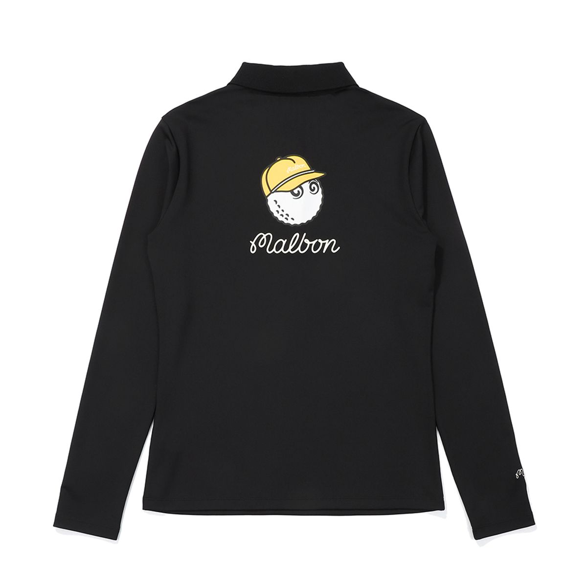 말본 골프(MALBON GOLF) 카라 포인트 긴팔 티셔츠 BLACK (WOMAN)