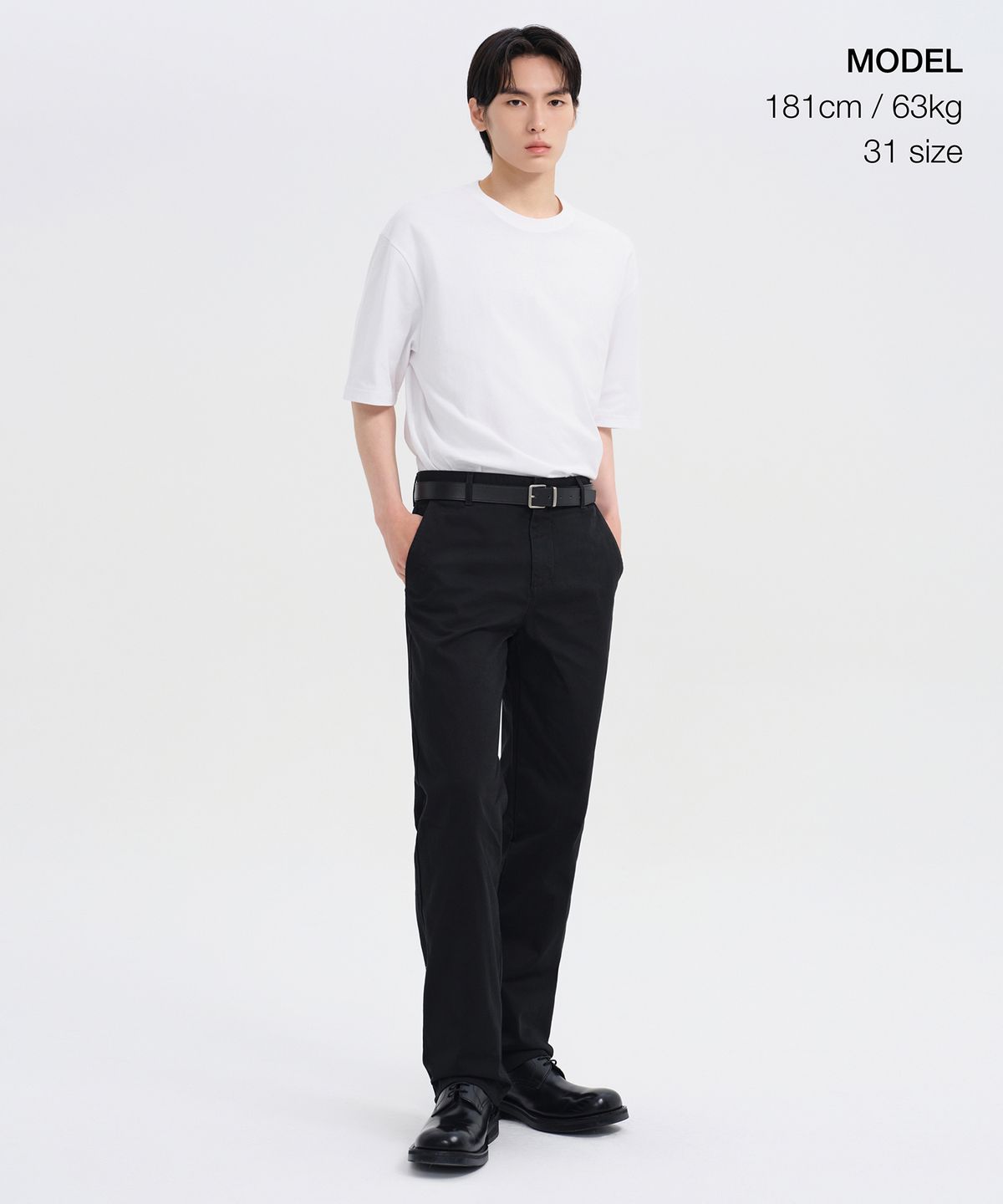 무신사 스탠다드(MUSINSA STANDARD) 스트레이트 치노 팬츠 [블랙]