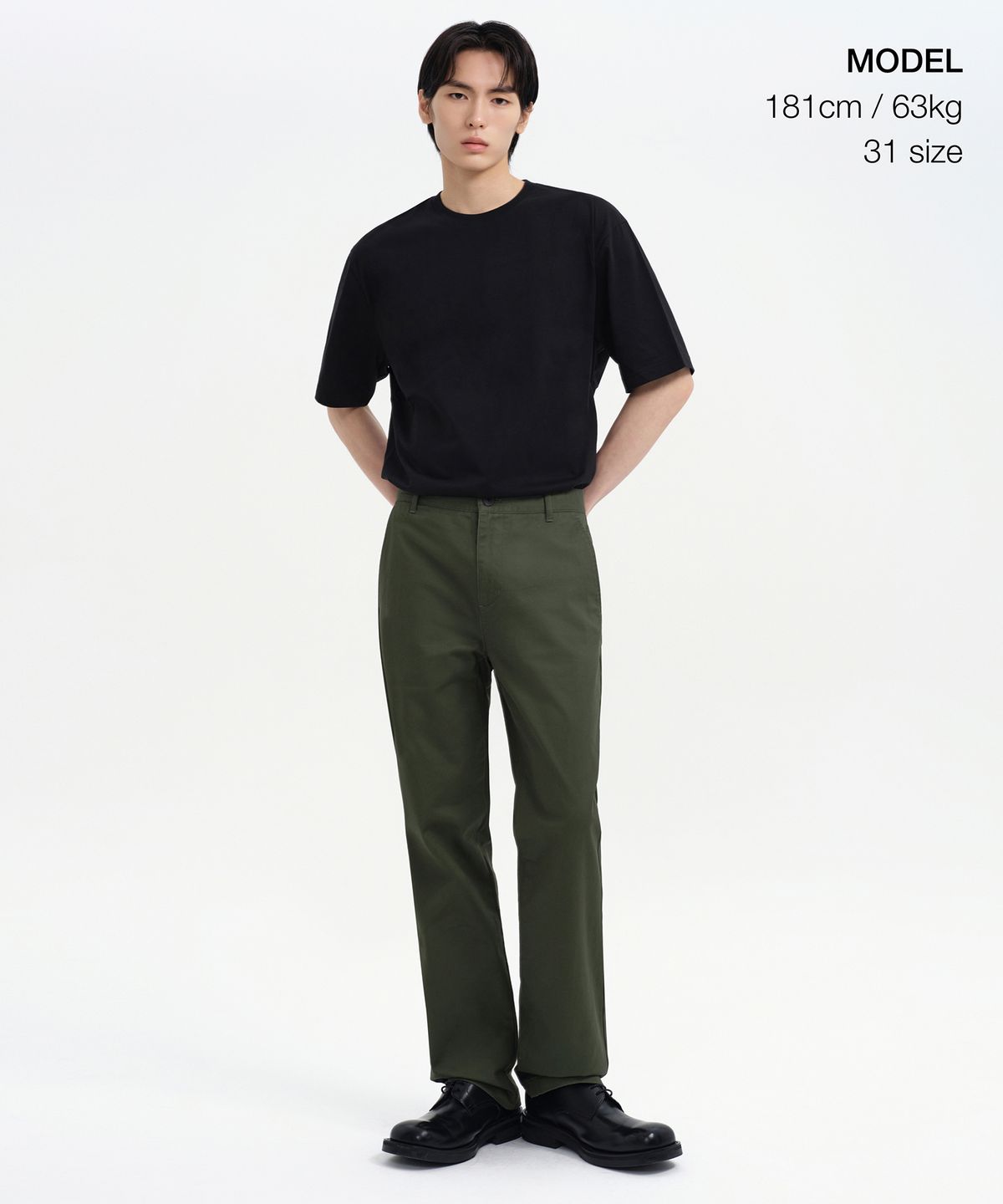 무신사 스탠다드(MUSINSA STANDARD) 스트레이트 치노 팬츠 [카키]