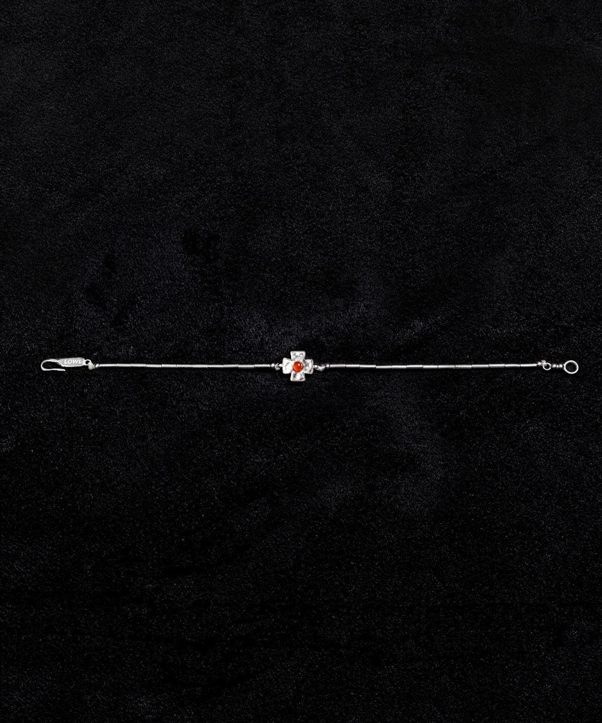 로울(LOWOOL) Red cross silver bracelet