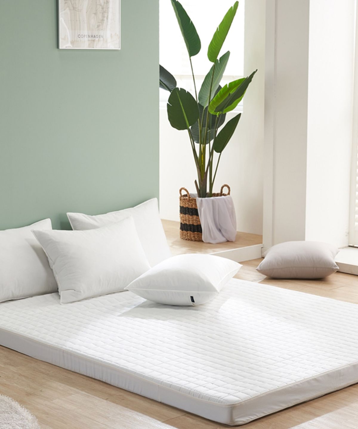 샤이닝홈(SHININGHOME) 마인 S10 5cm 순면 누빔 라텍스커버 SS/Q/K 3size 6컬러