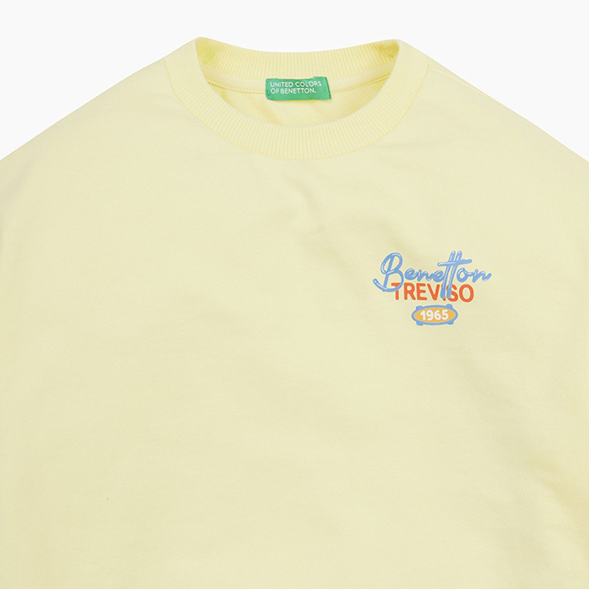 베네통키즈(BENETTONKIDS) 로고플레이 맨투맨_QAMT10511YE