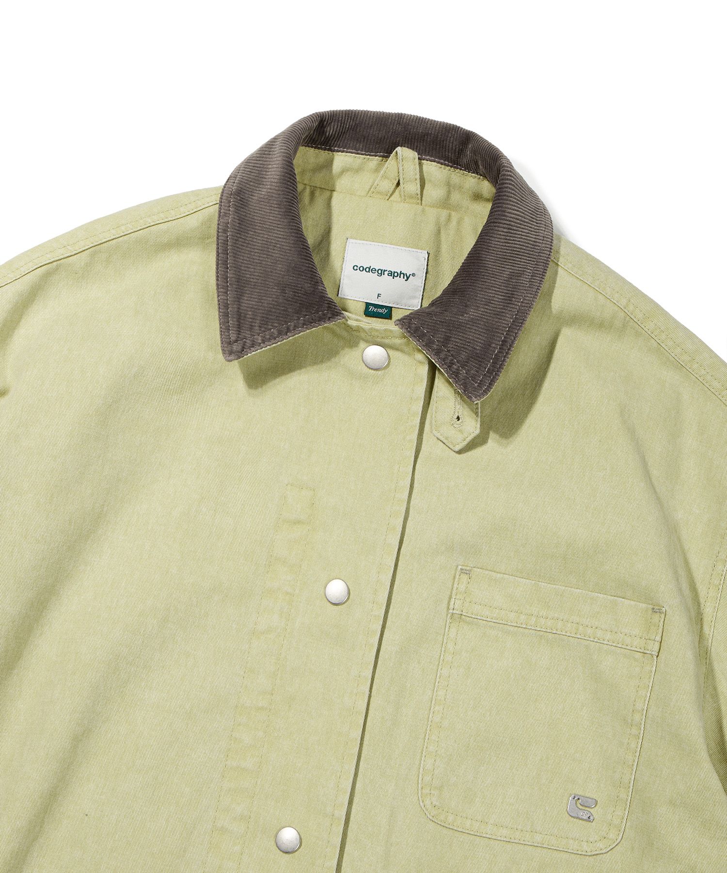 MUSINSA公式 | Codegraphy (Women) Washed French Jacket_Yellow