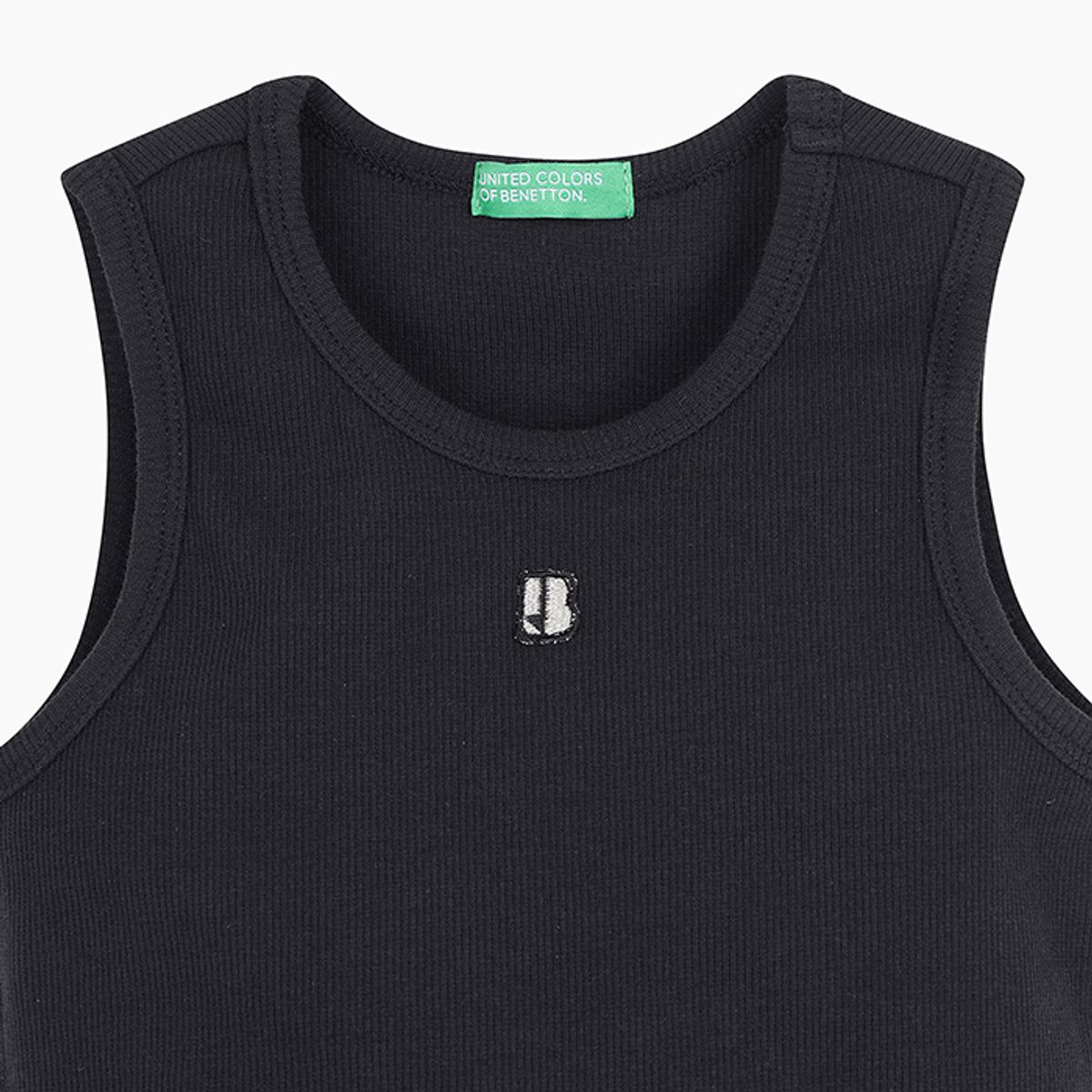 베네통키즈(BENETTONKIDS) 링거 나시 티셔츠_QATS06511BK