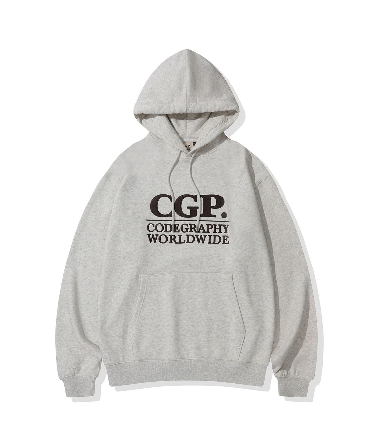코드그라피(CGP) 스퀘어 로고 후디_오트밀