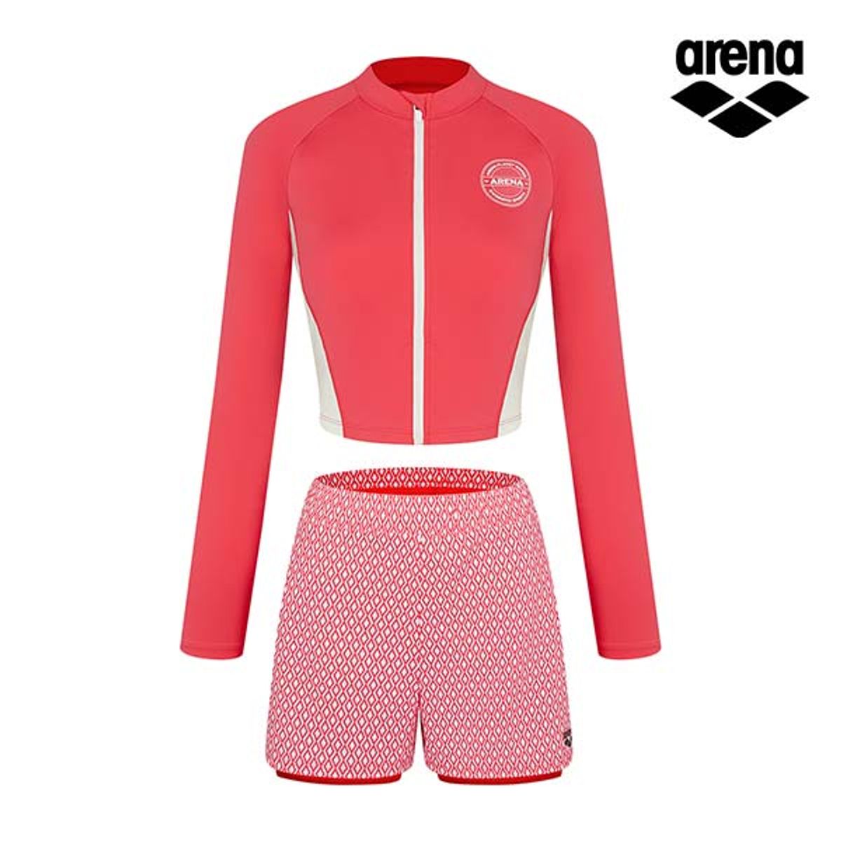 아레나(ARENA) 스키퍼 레저 집업 래쉬가드 세트 A4BL1PS08RED