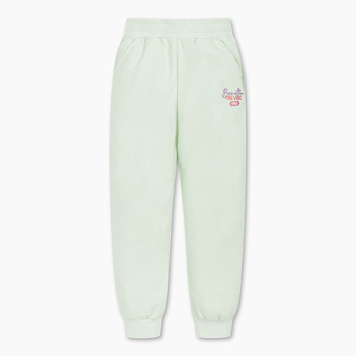 베네통키즈(BENETTONKIDS) 레터링 조거팬츠_QATP04511MT
