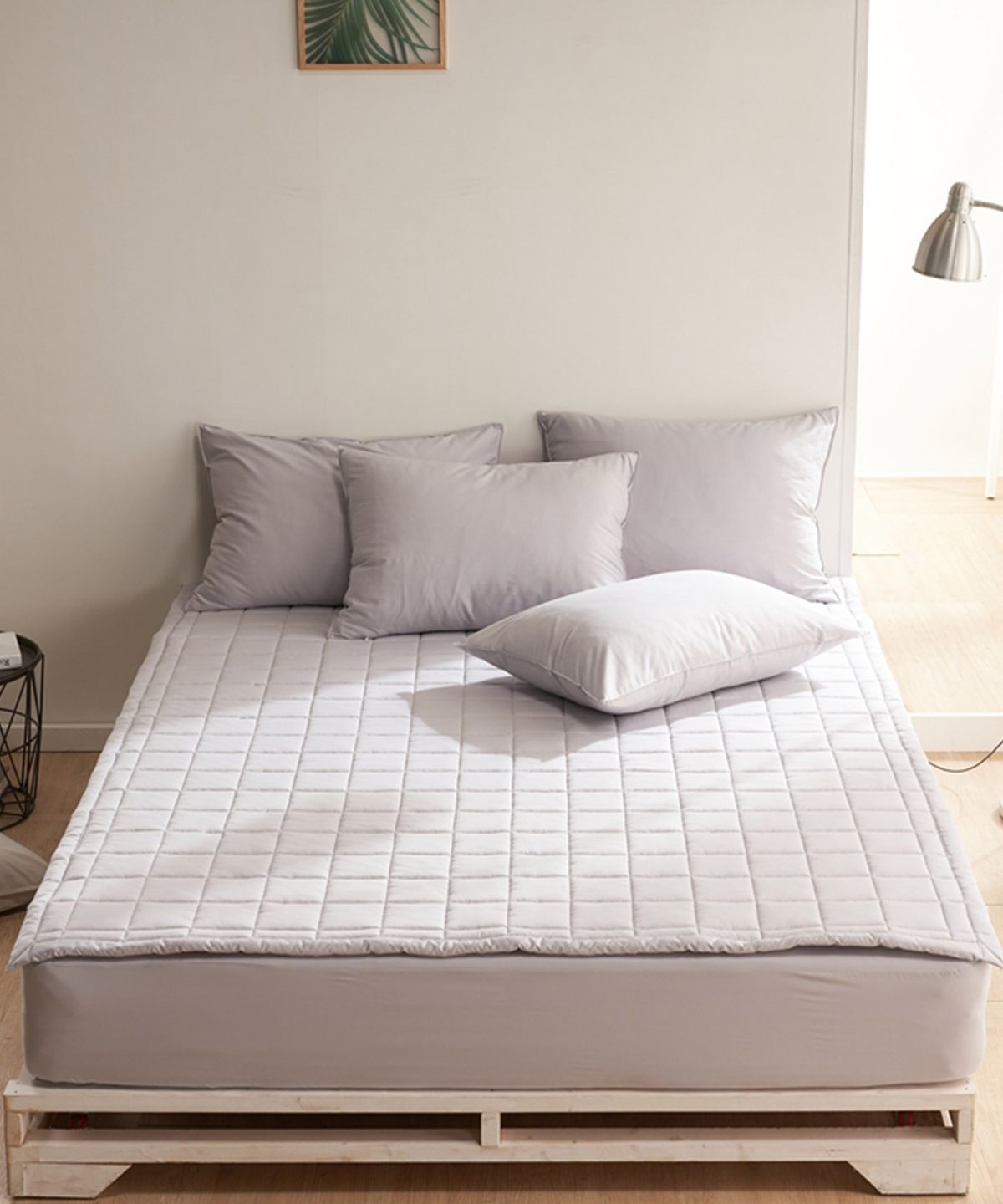 샤이닝홈(SHININGHOME) 마인 S14 40수 순면 논슬립 침대패드 SS/Q/K 3size 8컬러