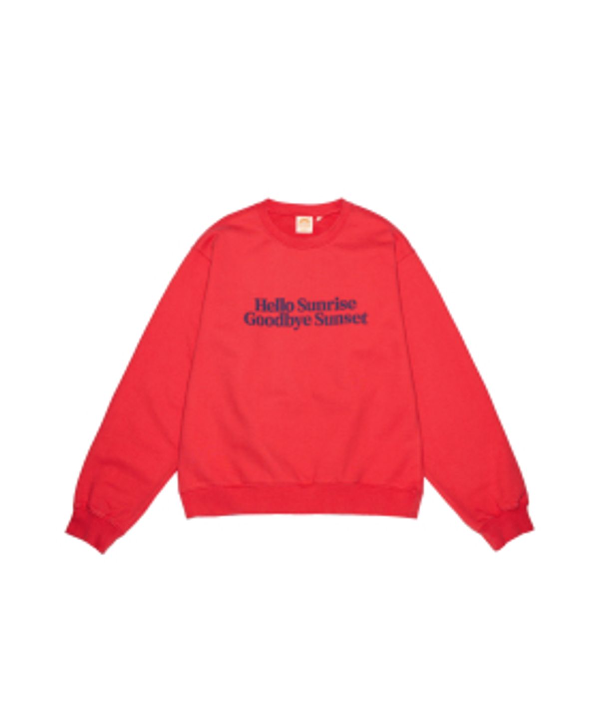 헬로 선라이즈(HELLO SUNRISE) Classic Typo Logo Sweatshirt_Warm Red