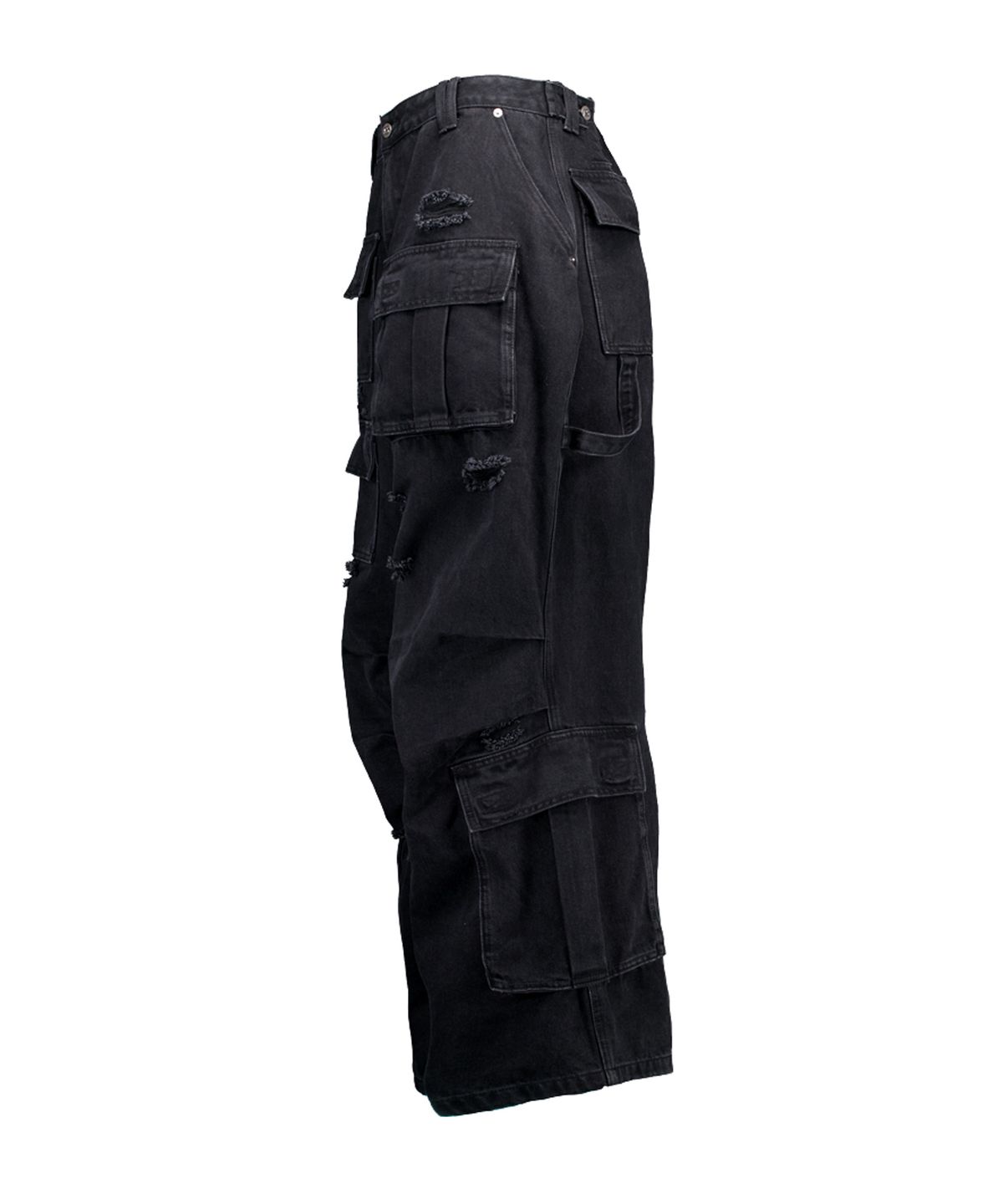 포스센스티브(FORCESENSITIVE) [FST] MASSIVE WASHED BLACK CARGO PANTS