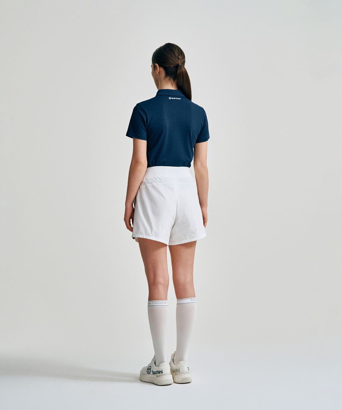 세르지오 타키니(SERGIO TACCHINI) W 트랙 우븐 3인치 반바지 (White)