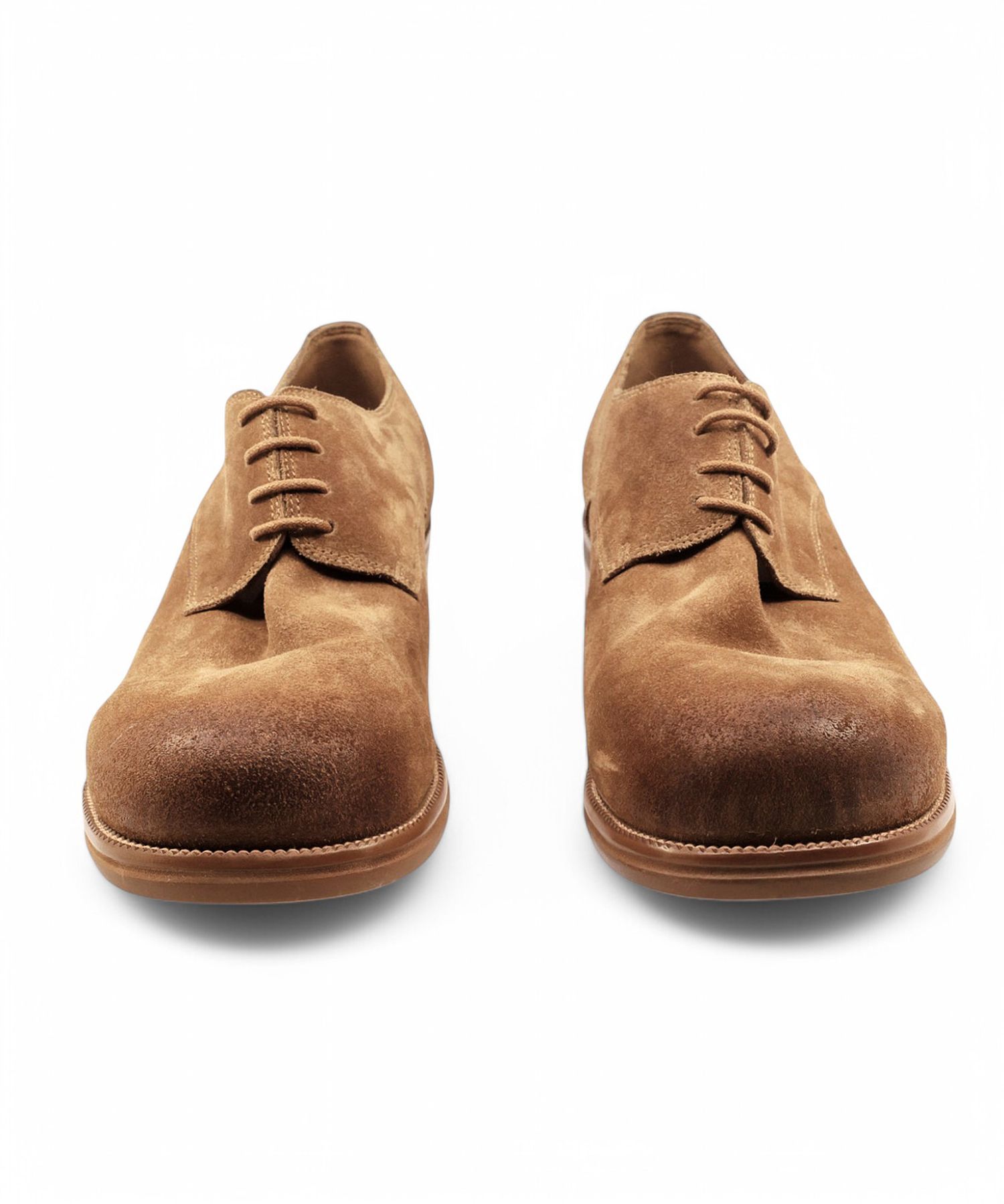MUSINSA | YASE Wooden Suede Derby Shoes Beige