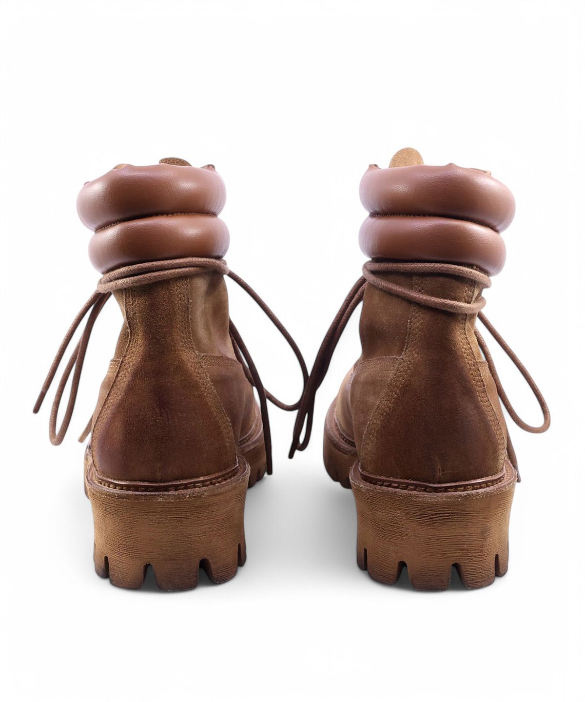 야세(YASE) 6.5cm 1990 코만도솔 스웨이드 부츠 베이지