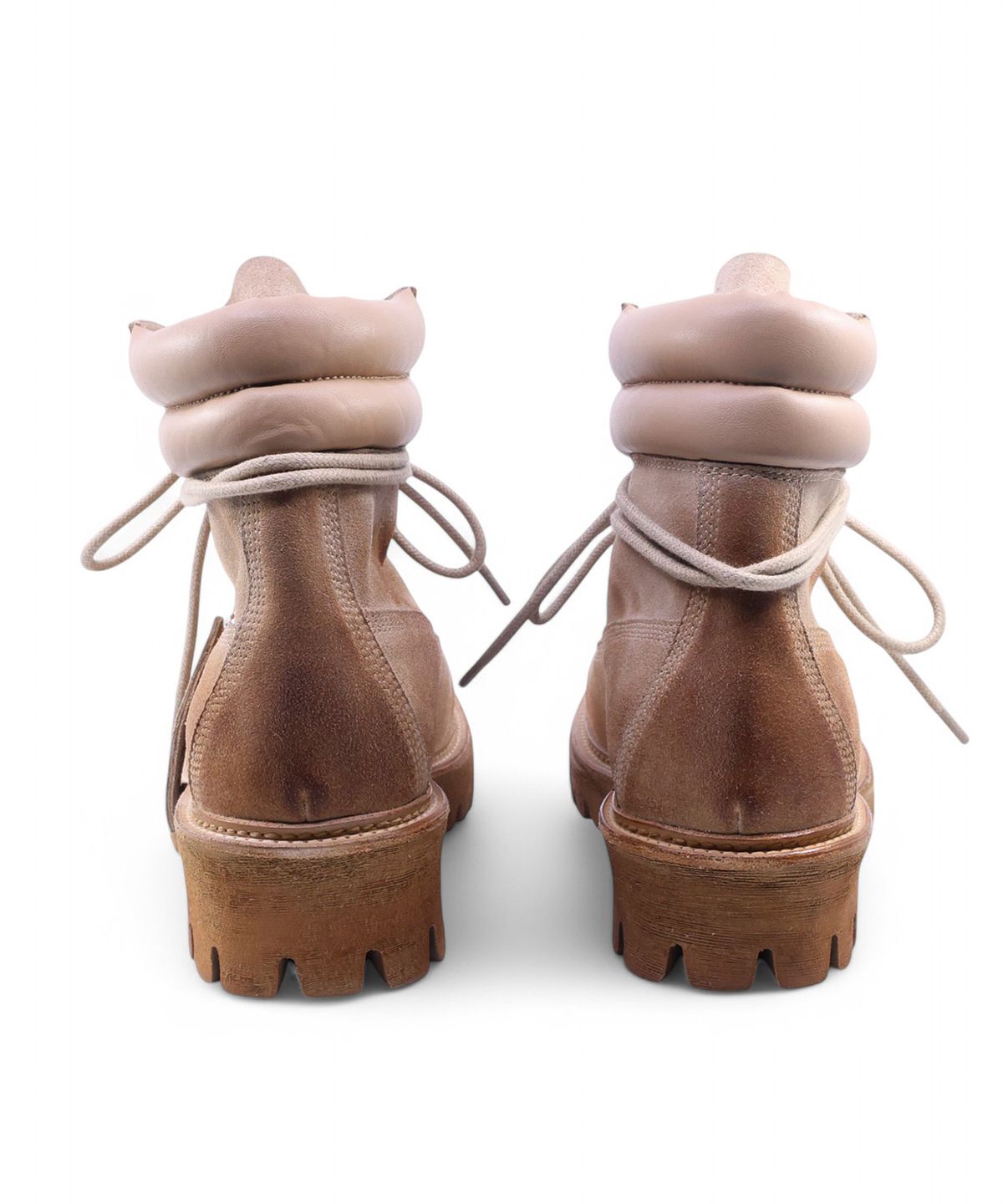 야세(YASE) 6.5cm 1990 코만도솔 스웨이드 부츠 샌드