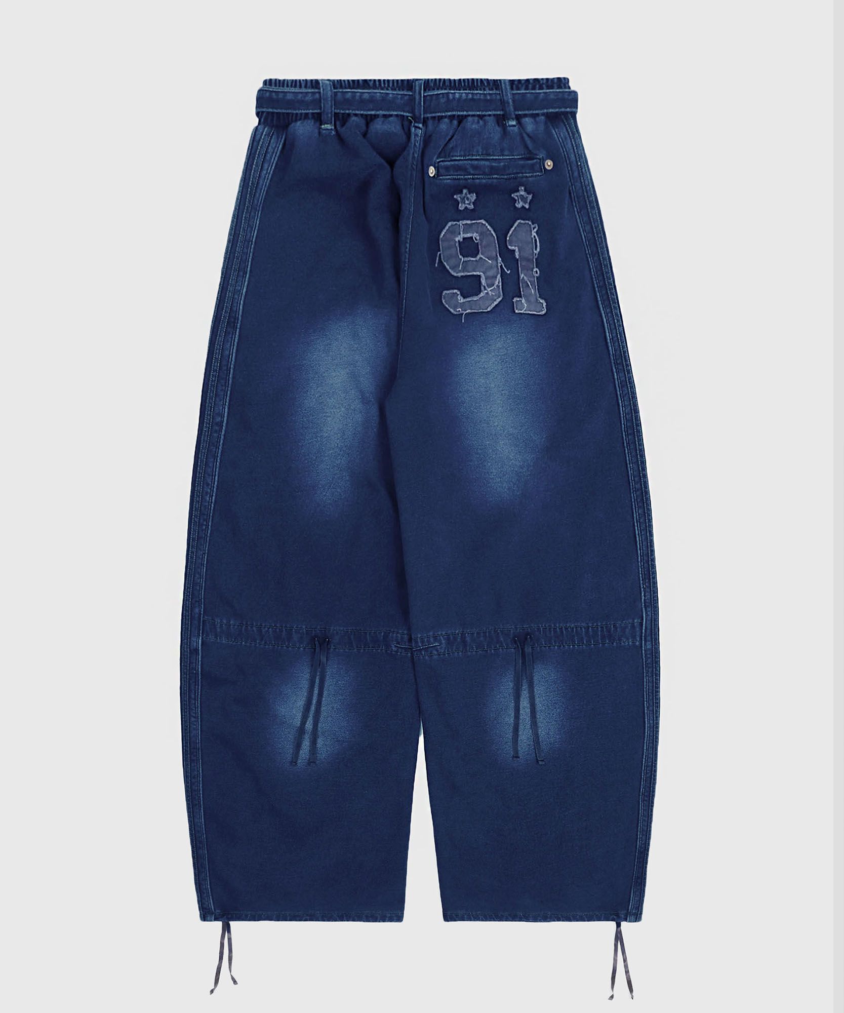 ◆BADBLOOD◆ Billy washed denim sweatpants blue MUSINSA | BADBLOOD Billy Washed Denim Sweatpants - Blue
