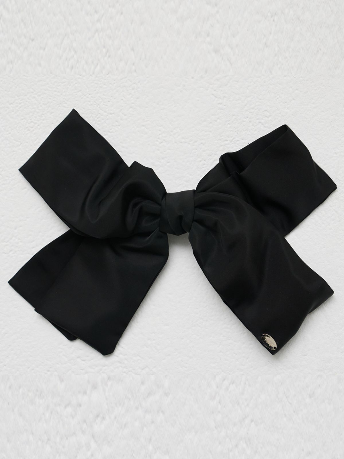 쏘리, 투 머치 러브(SORRY, TOO MUCH LOVE) Satin Big Ribbon Hairpin_Black