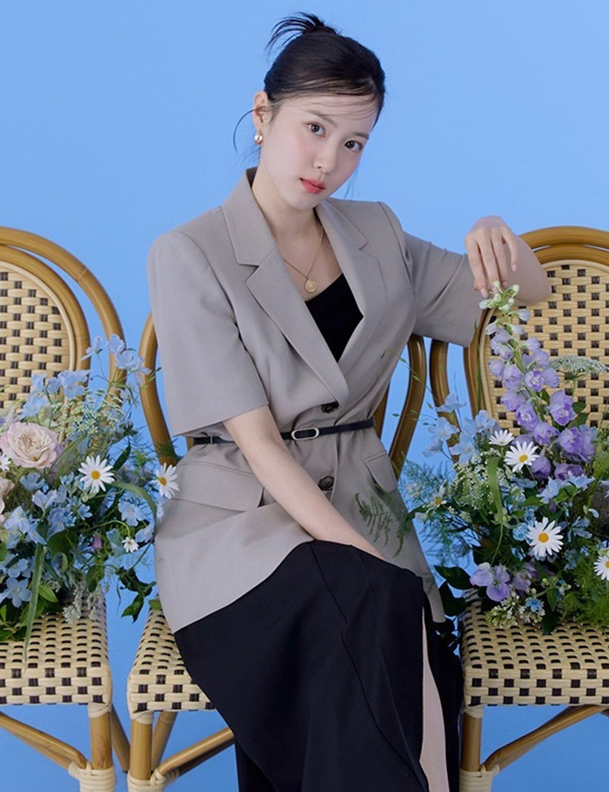 로엠(ROEM) 린넨라이크 반팔 자켓(3colors)_RMJKE25R14