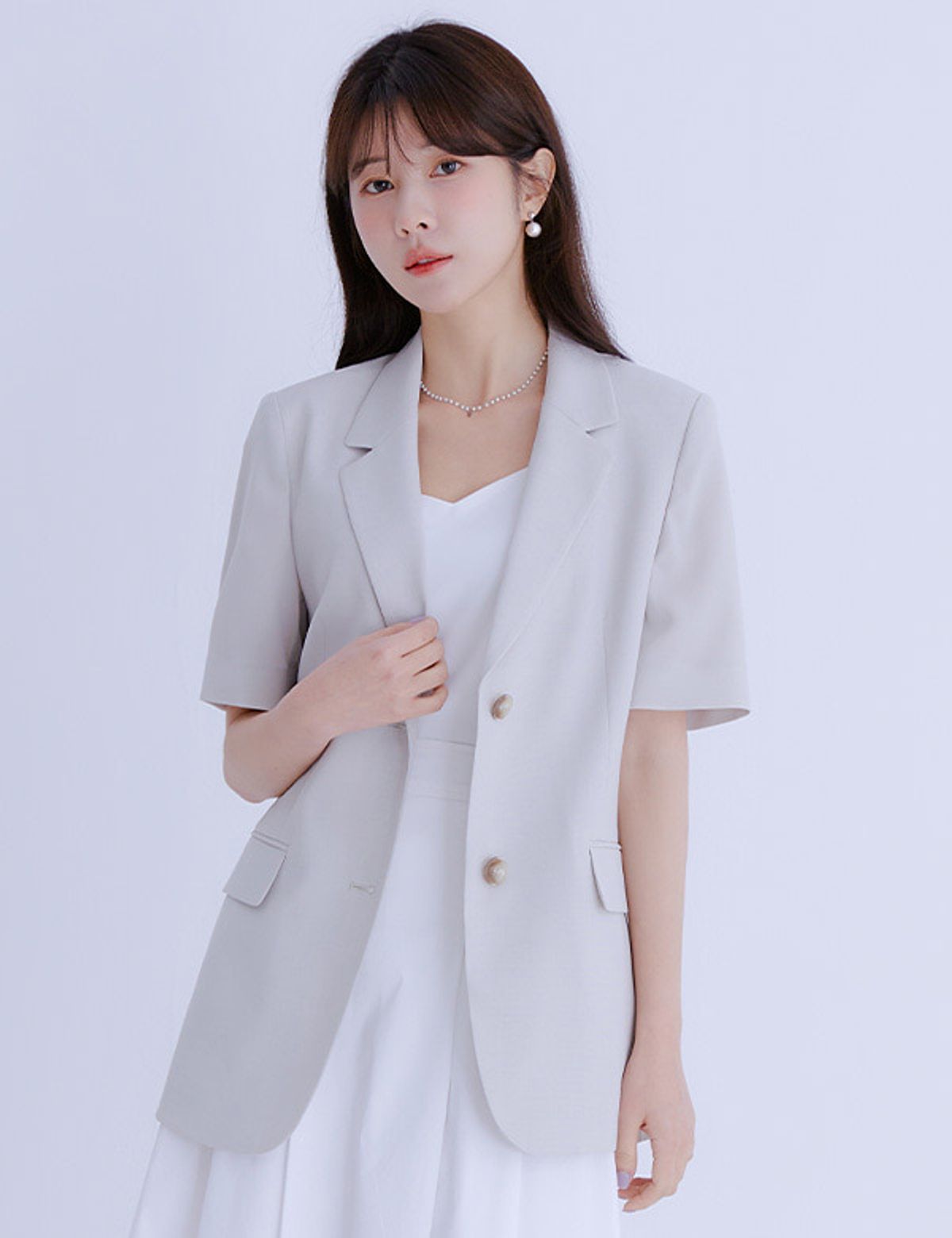로엠(ROEM) 린넨라이크 반팔 자켓(3colors)_RMJKE25R14