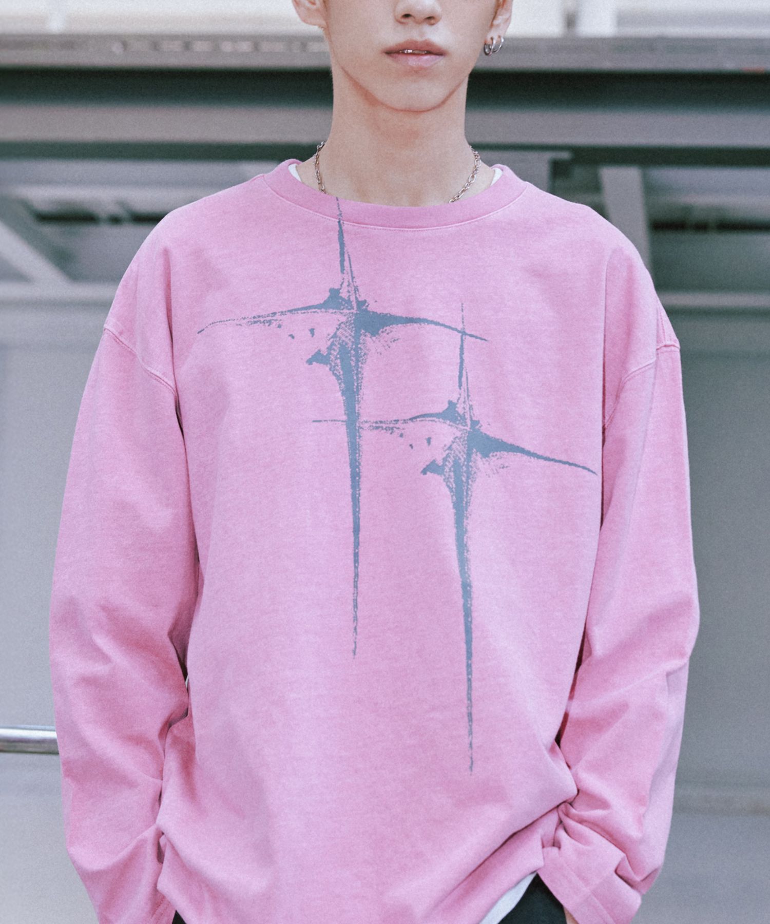 ROMANTIC CROWNのPigment Wash Long Sleeve T-Shirt 全3色 MUSINSA | ROMANTIC CROWN Pigment Wash Long Sleeve T-Shirt_Pink