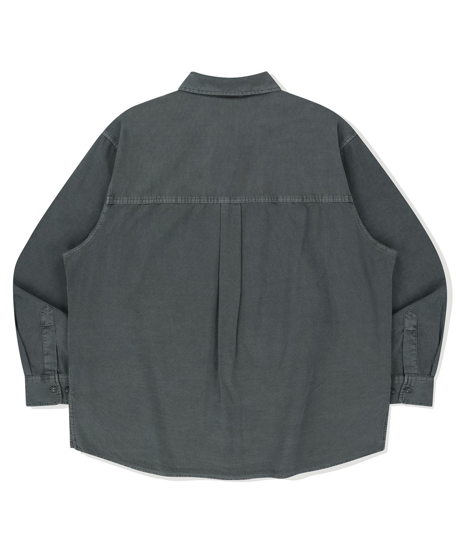 ●ROMANTIC CROWN● PIGMENT WASHING SHIRT (2色) unisex MUSINSA | ROMANTIC CROWN Pigment Wash Shirt_Charcoal
