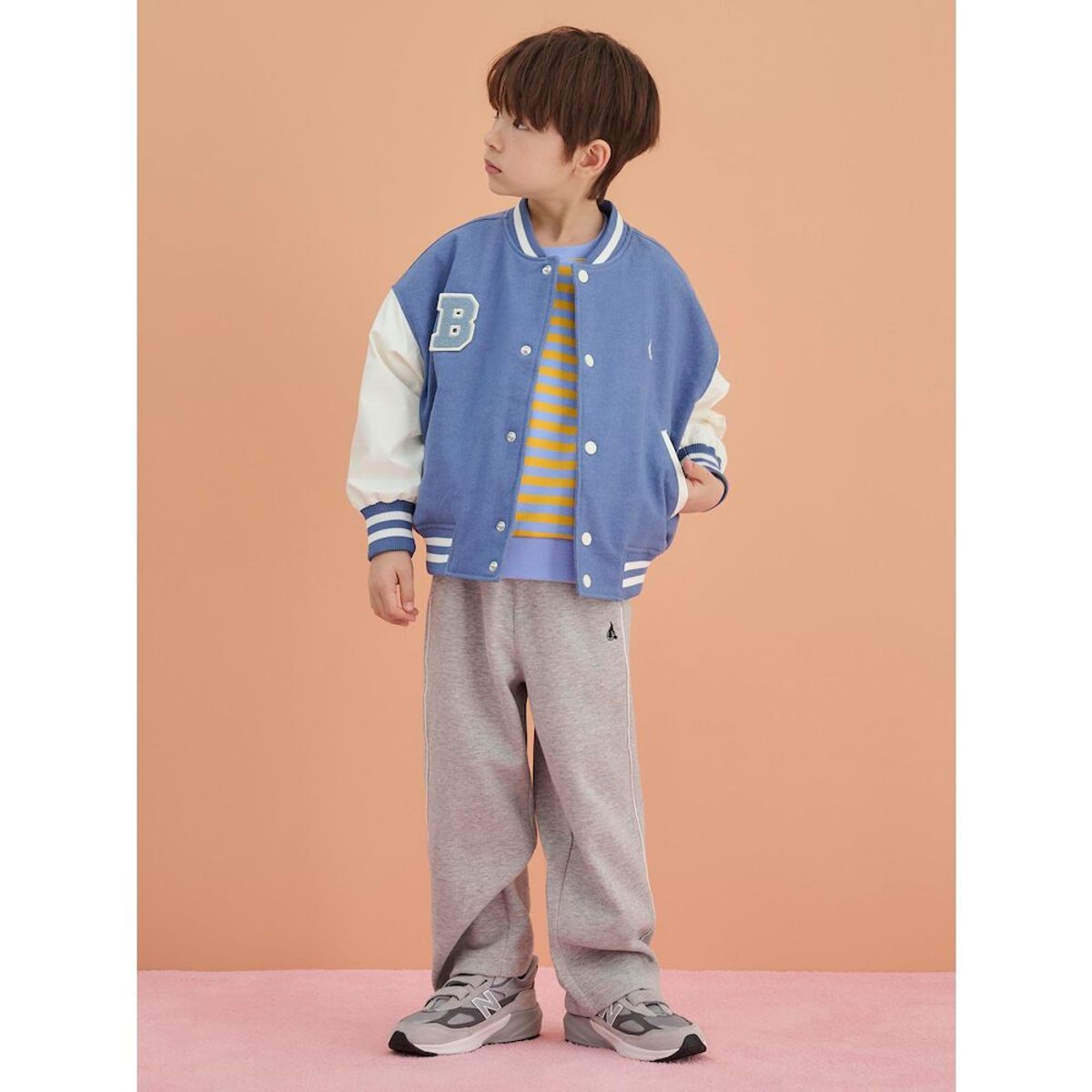 빈폴 키즈(BEANPOLE KIDS) 데님 바서티 점퍼  스카이 블루 (BI5139U06Q)