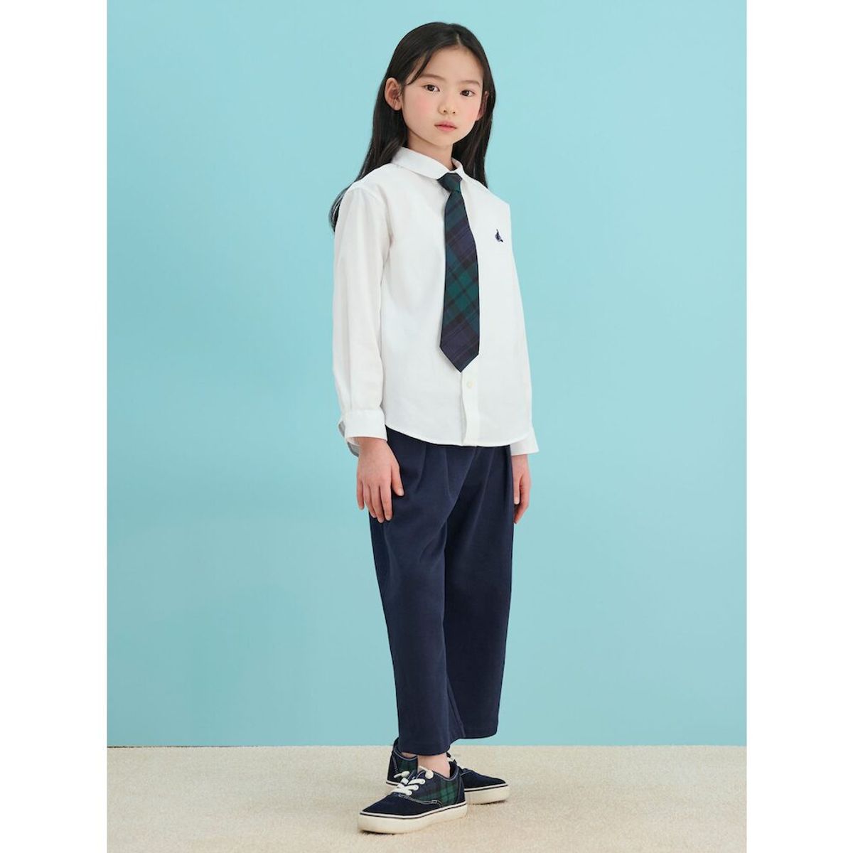 빈폴 키즈(BEANPOLE KIDS) 여아 저지 와이드 팬츠  네이비 (BI5121G03R)