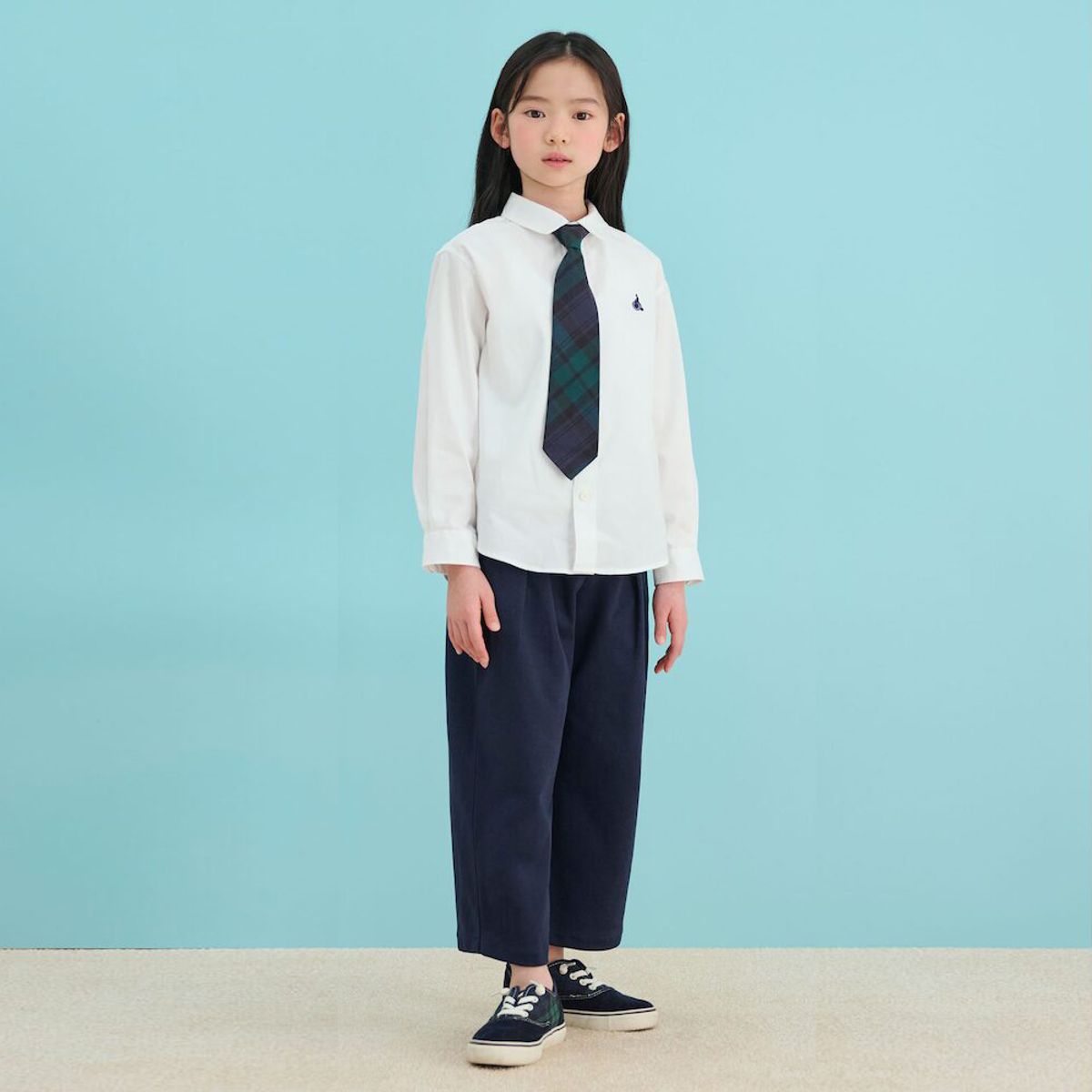 빈폴 키즈(BEANPOLE KIDS) 여아 저지 와이드 팬츠  네이비 (BI5121G03R)