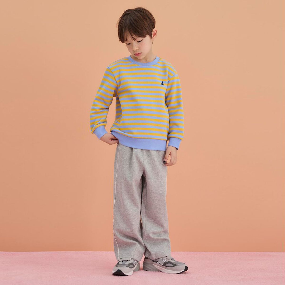빈폴 키즈(BEANPOLE KIDS) 저지 와이드 팬츠  그레이 (BI5121U023)