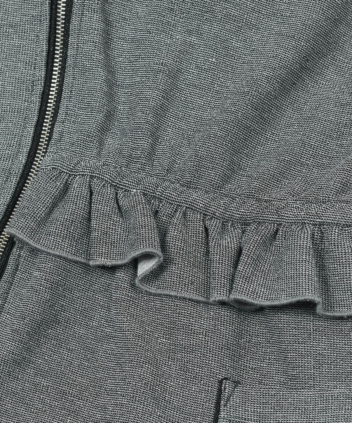 타입서비스(TYPESERVICE) Ruffled Comfy Zip Hoodie [Gray]